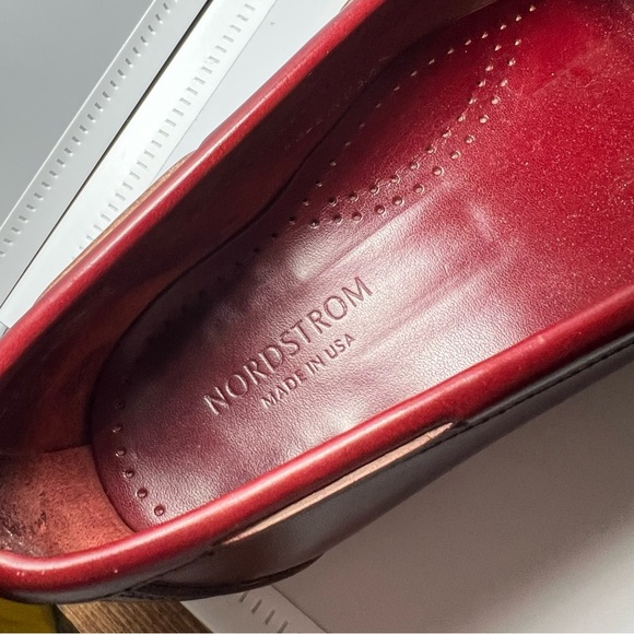 Nordstrom Burgundy Kiltie Tassel Loafers USA Mens 8 1/2 D 527109 - Picture 7 of 11